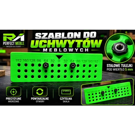 Mocny szablon do uchwytów meblowych